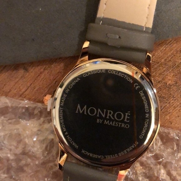 Monroe genuine Leather watch NWOT - Picture 4 of 7
